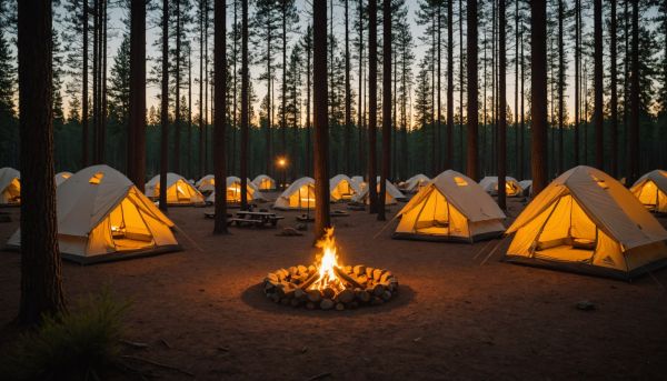 Campings éphémères confortables